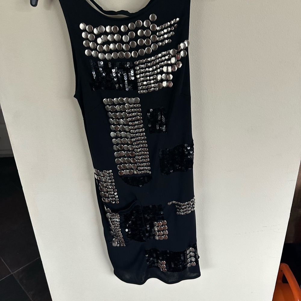 Cute dress black with silver studs